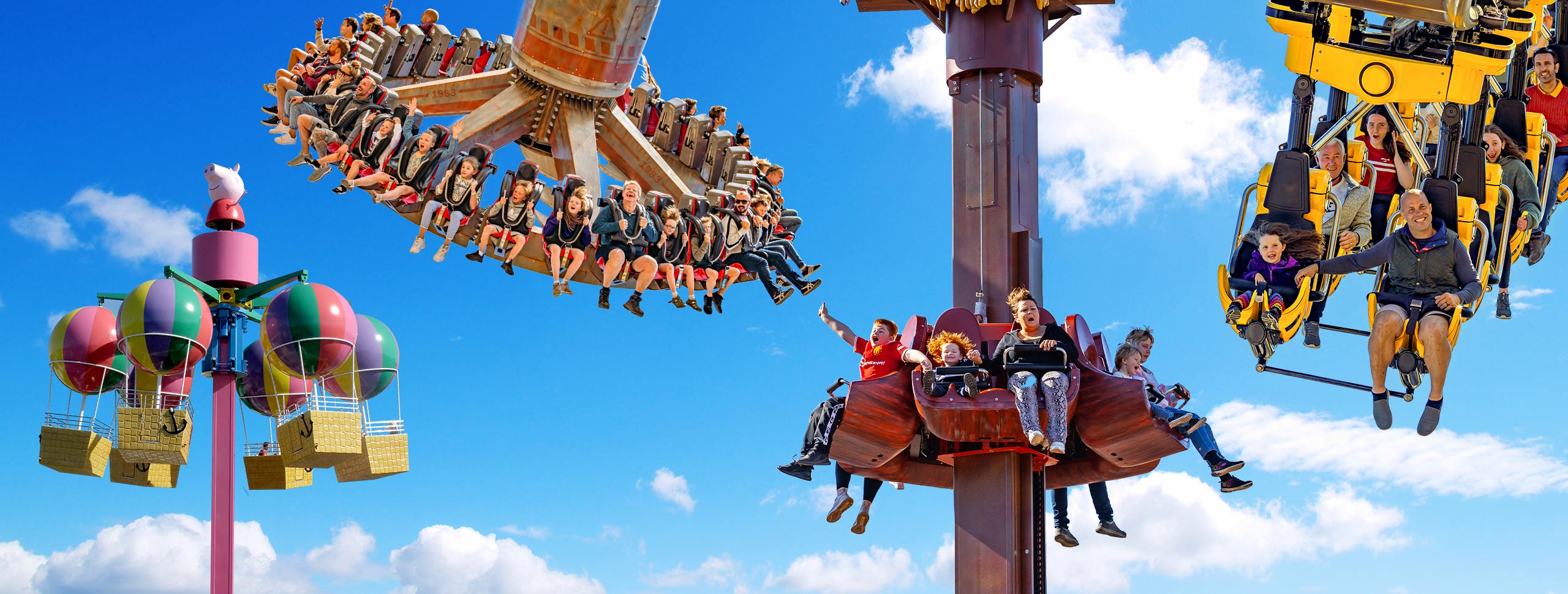 Family enjoying rides and attractions at Paultons Park