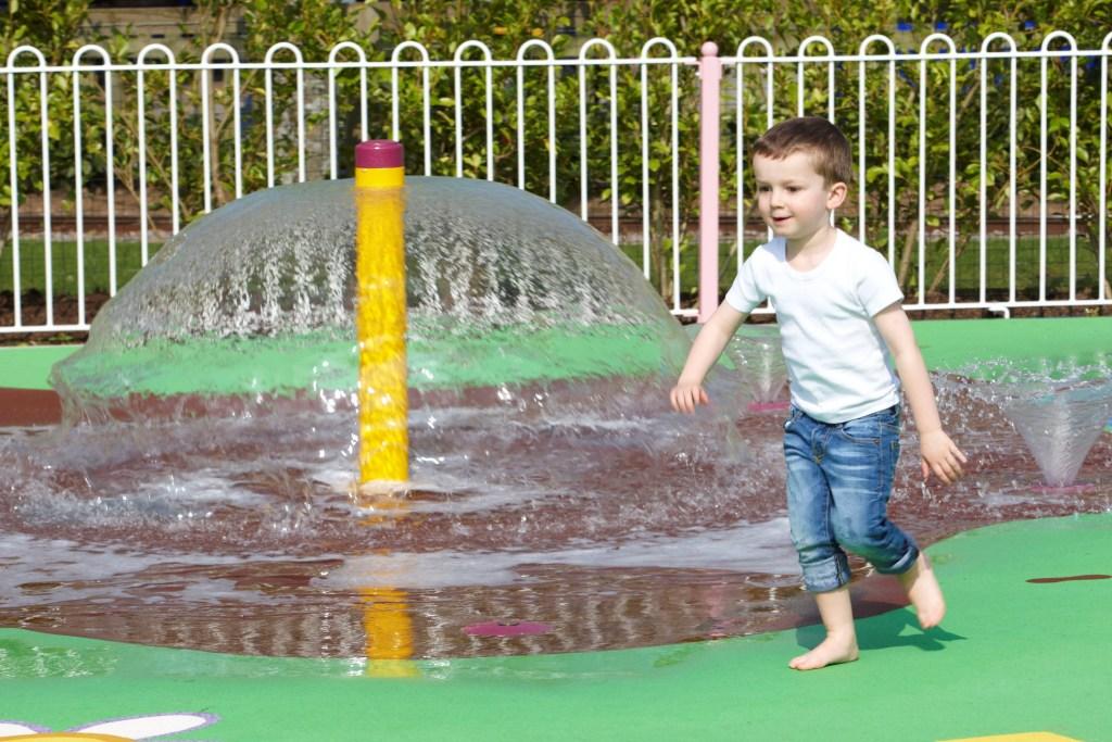 Muddy Puddles splash area at Peppa Pig World