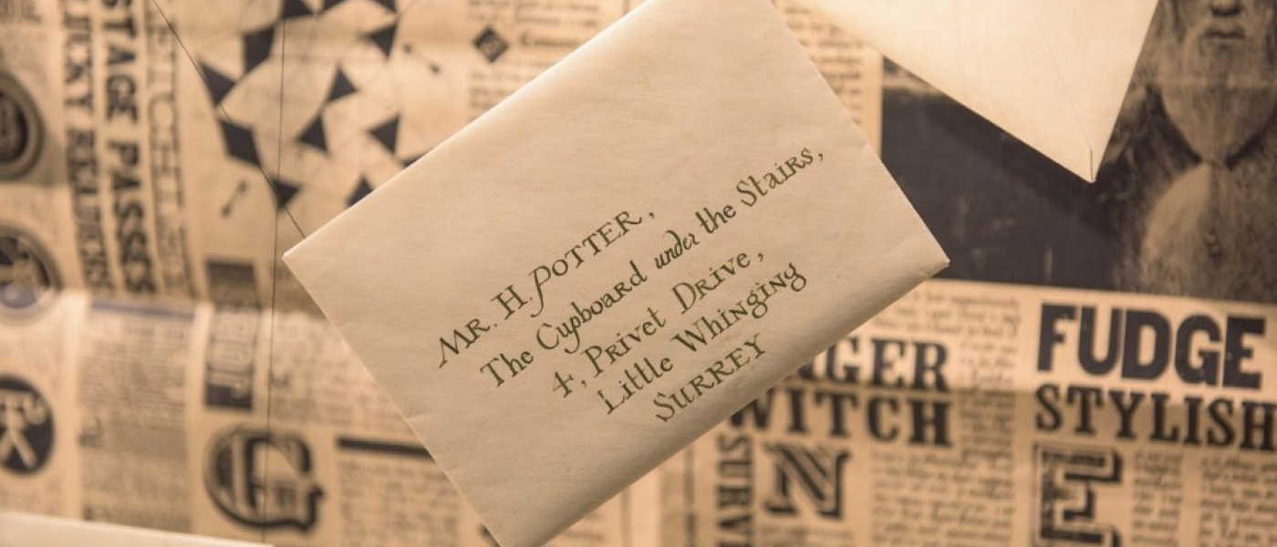 Harry Potter letter at Warner Bros. Studio Tour London