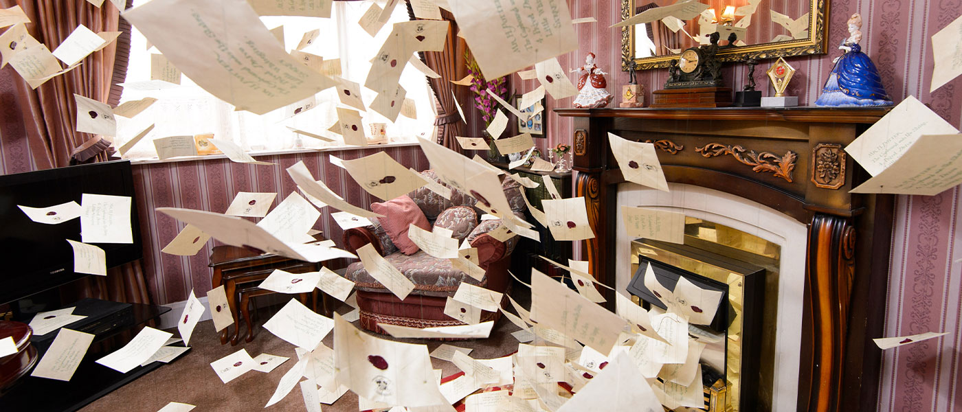 Flying letters at Warner Bros. Studio Tour London