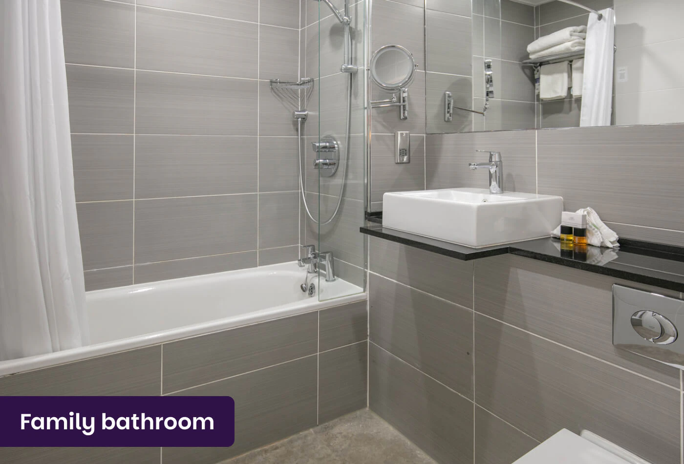 Family bathroom at Best Western Chilworth Manor