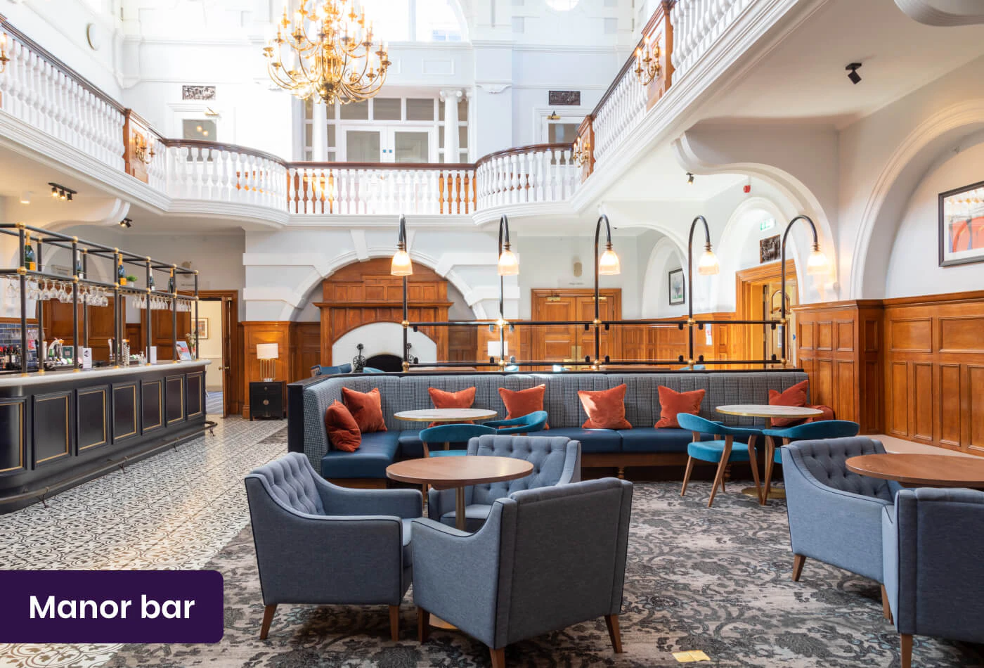 Hotel lounge at Best Western Chilworth Manor