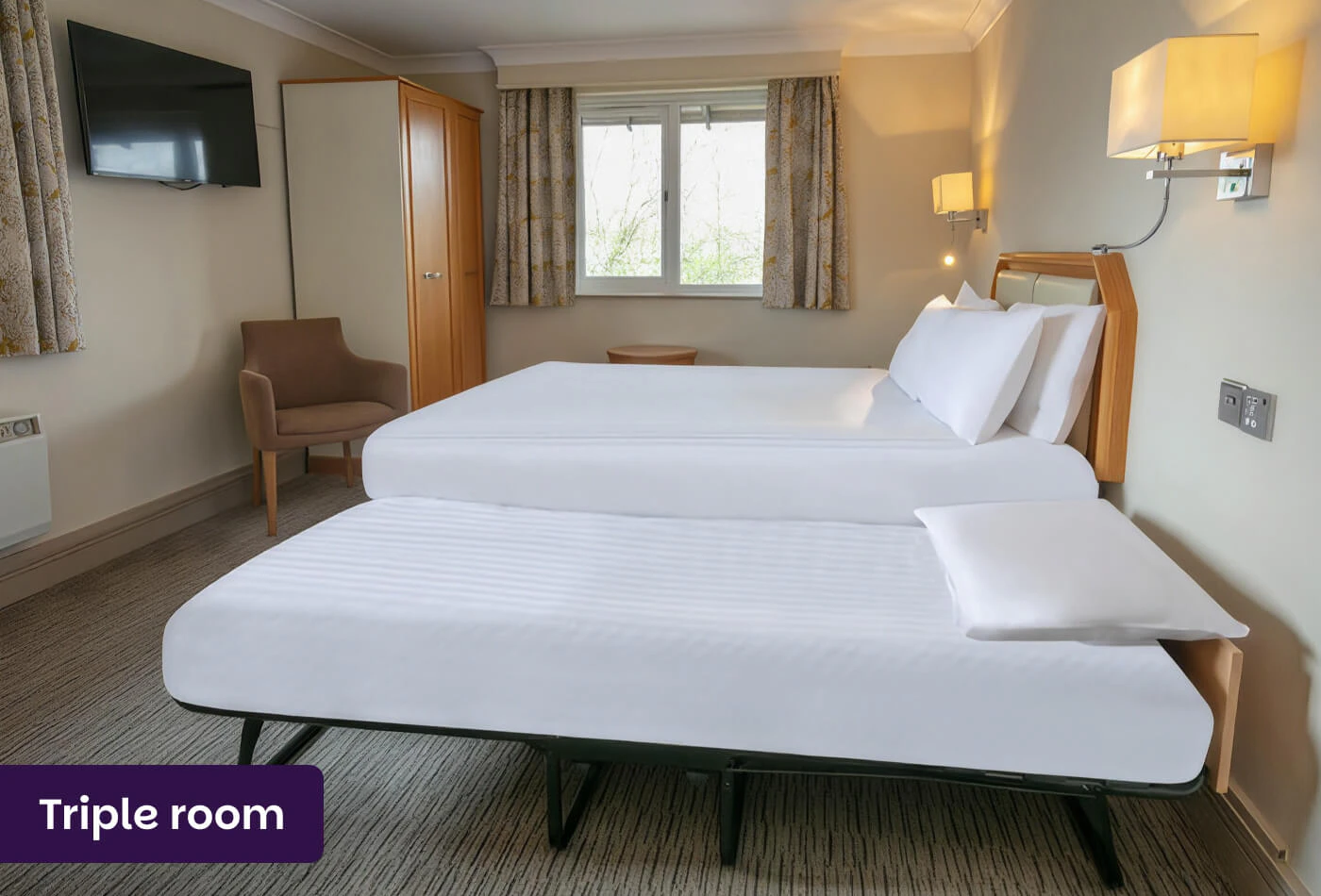 Triple room at Best Western Chilworth Manor